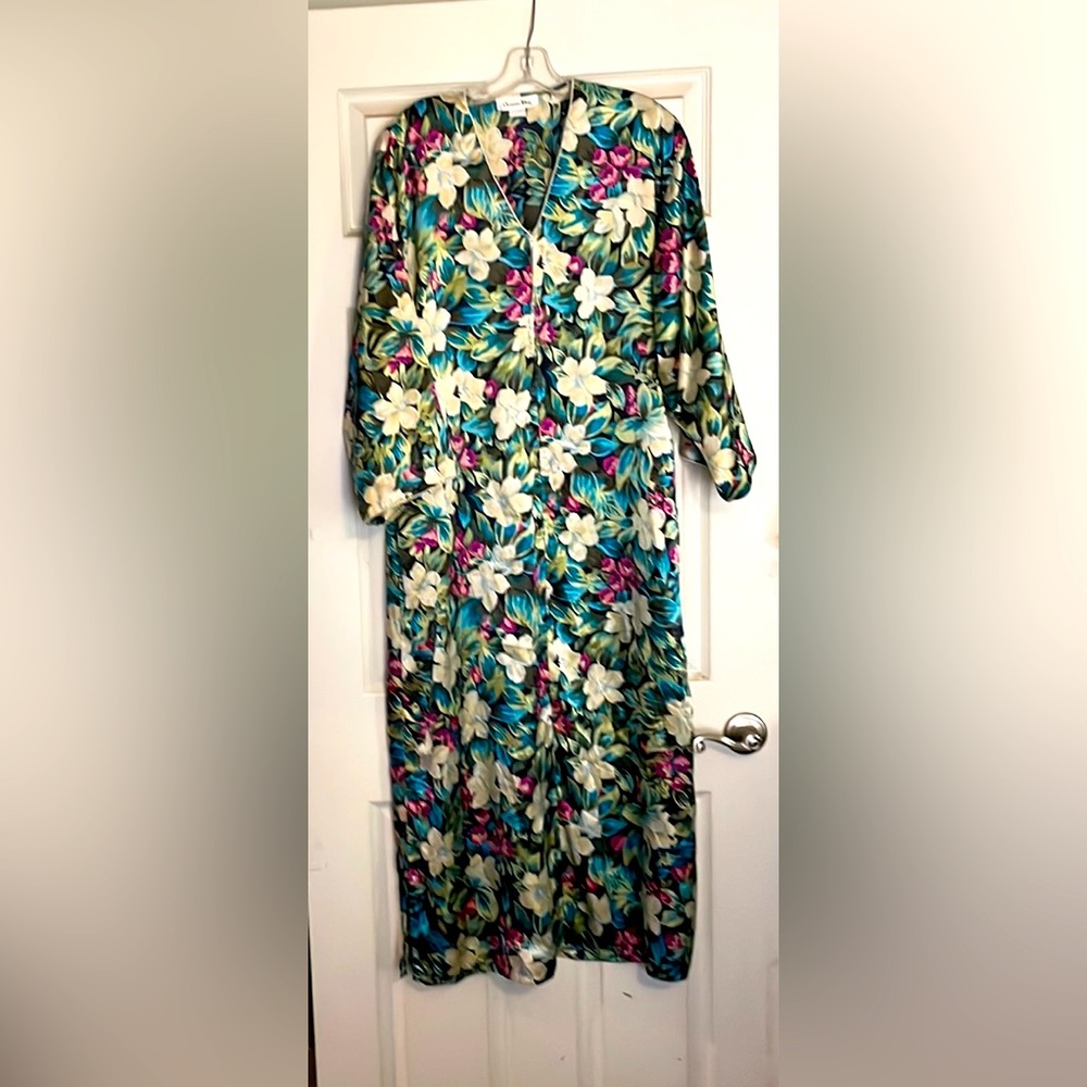 Vintage 1980’s Christian Dior half zip night gown size L in MINT CONDITION!!